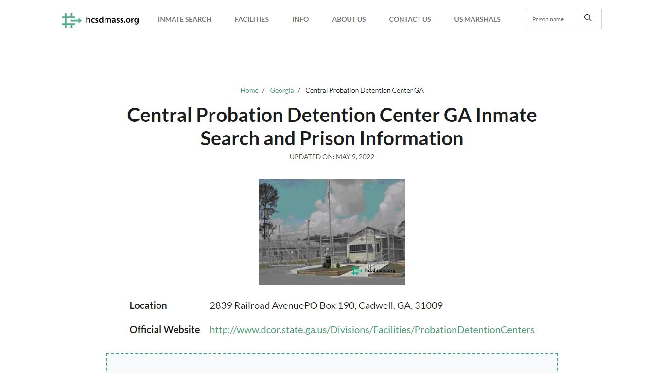 Central Probation Detention Center GA Inmate Search ...